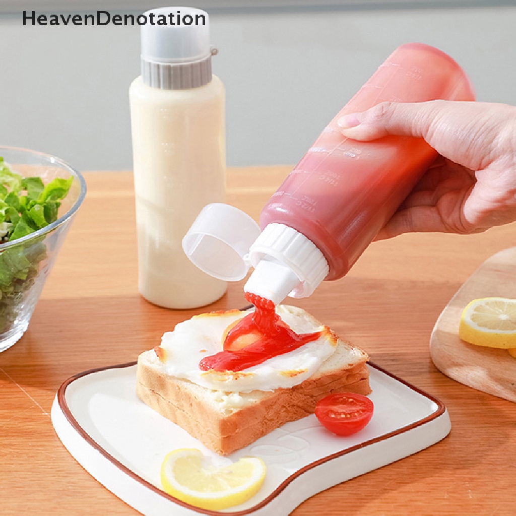 [HeavenDenotation] 1Pc 350 / 175ml 5 Hole Condiment Squeeze Bottles Ketchup Mustard Squeeze Bottle HDV