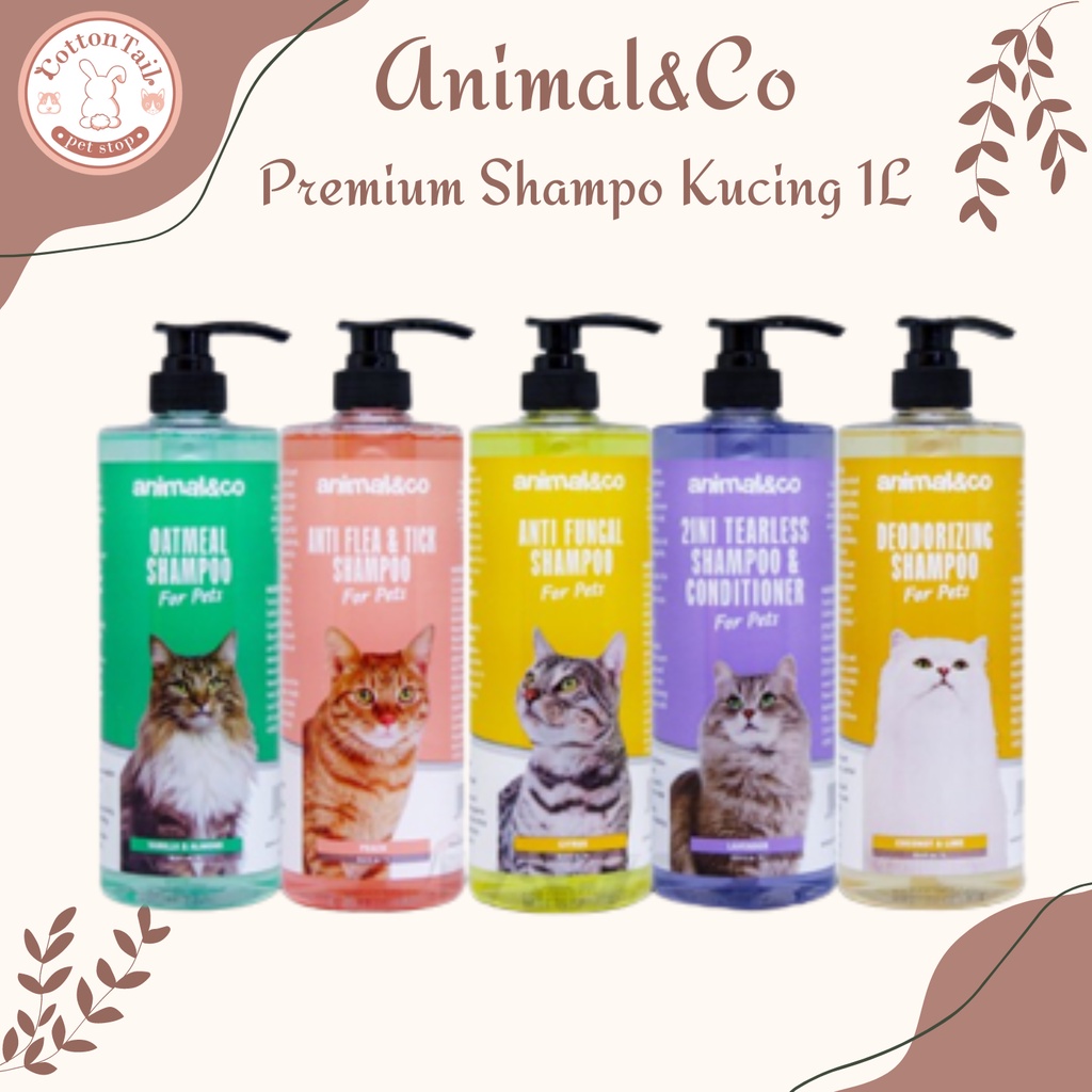 Animal &amp; Co Premium Shampo Kucing dan Anjing Cat Shampo 1000ML