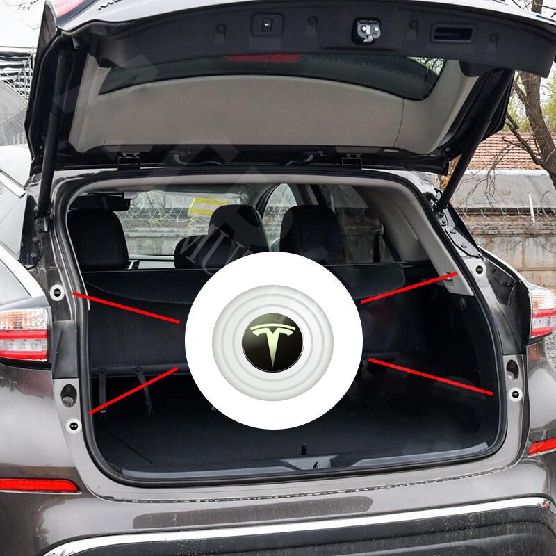 Tesla 4per8 /12 /16Pcs New Luminous Type Car Door Trunk Anti Shock Tabrakan Pad Stiker Silikon Mengurangi Kebisingan Penyangga Untuk Model3 Y X