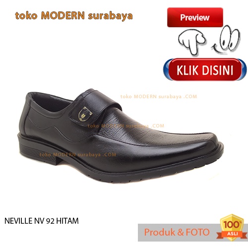 Sepatu pantovel pria casual NEVILLE NV 92 HITAM