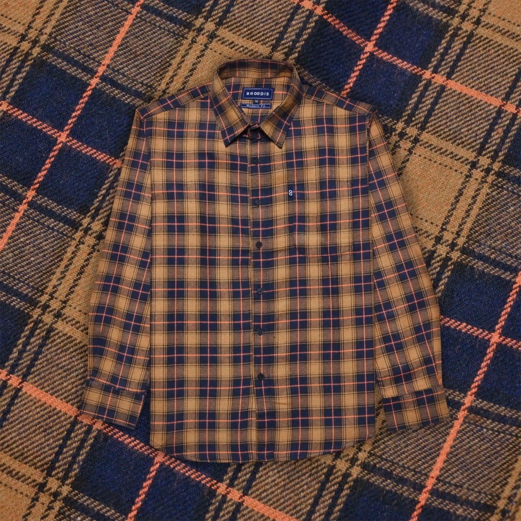 Broodis Kemeja Flannel Chandler Brown