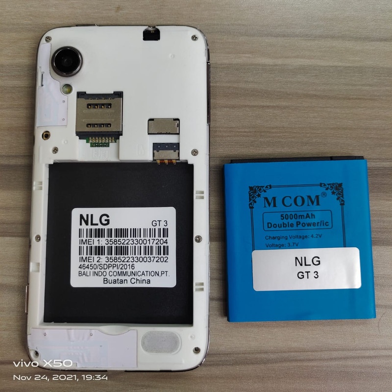 MCOM 5000 MAH Battery Batere Batre Baterai Double Power Mcom NLG GT 3 GT3 BERGARANSI
