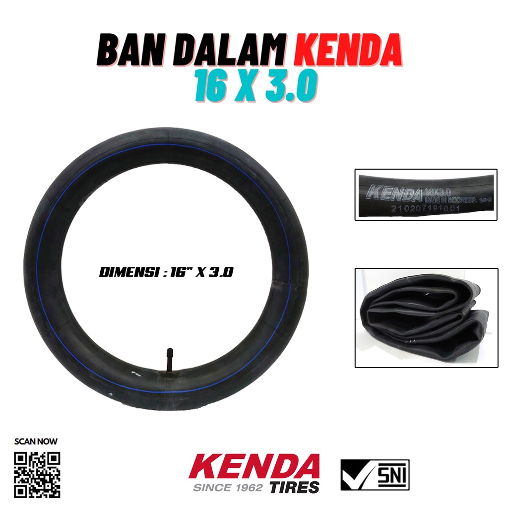 BAN DALAM SEPEDA KENDA 16 x 3.0