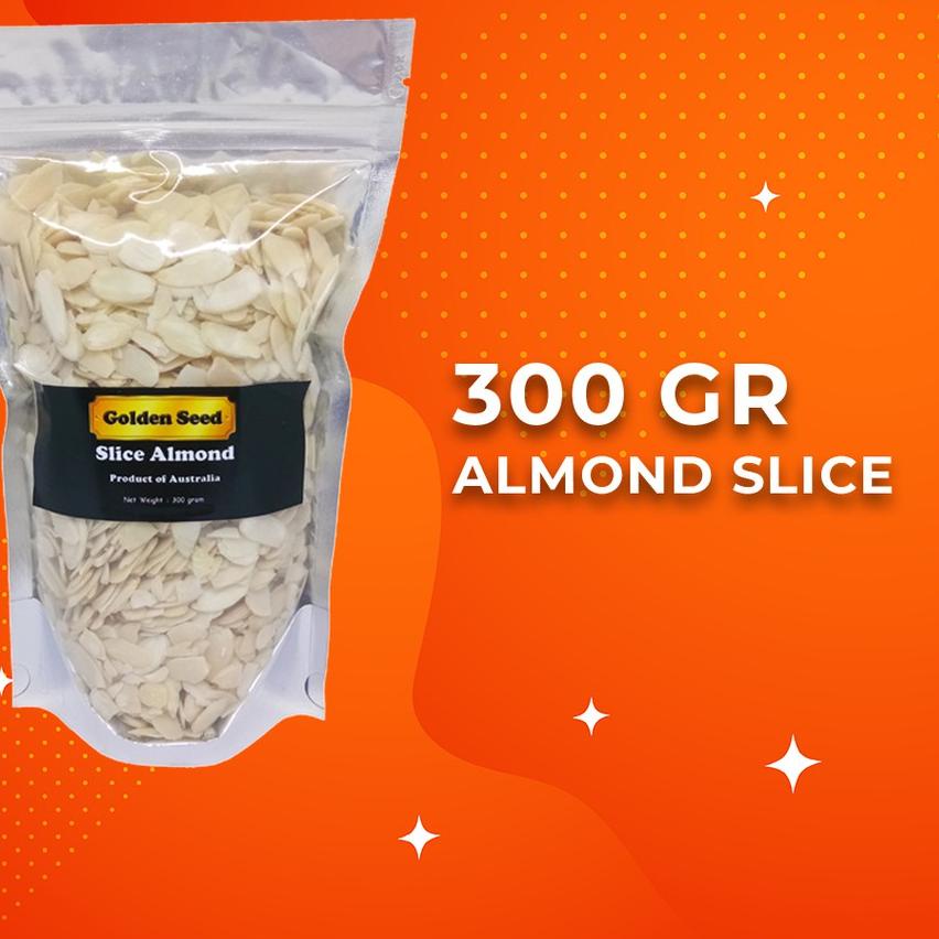 

❂ RAW ALMOND SLICE 300 GRAM PREMIUM - ALMOND IRIS MENTAH 300 GR ✭