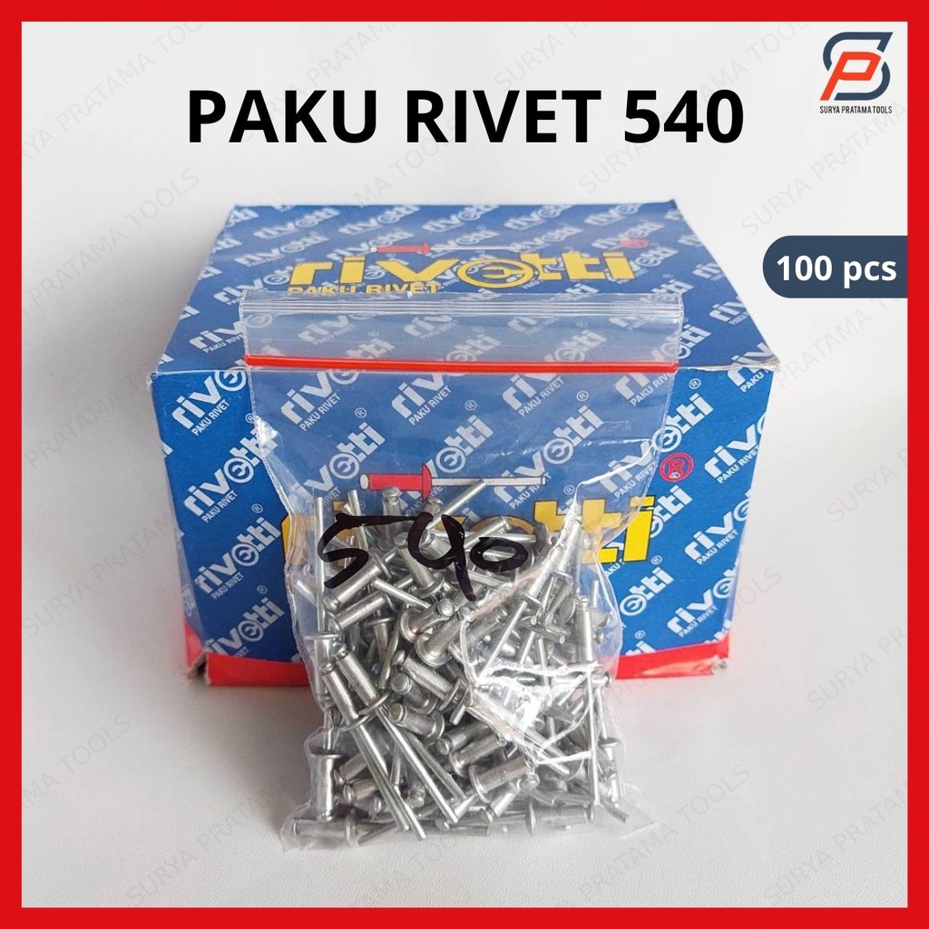 Paku Rivet 540 Isi 100 Pcs Ukuran 4mm x 11mm