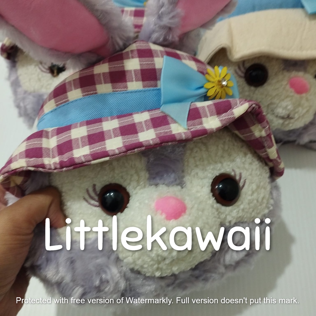LK/Tas Slempang Boneka Plush Anak Slingbag Fashion Korean Style Stella Rabbit Animal Kelinci Bunny Hat Topi Lucu Soft Cute
