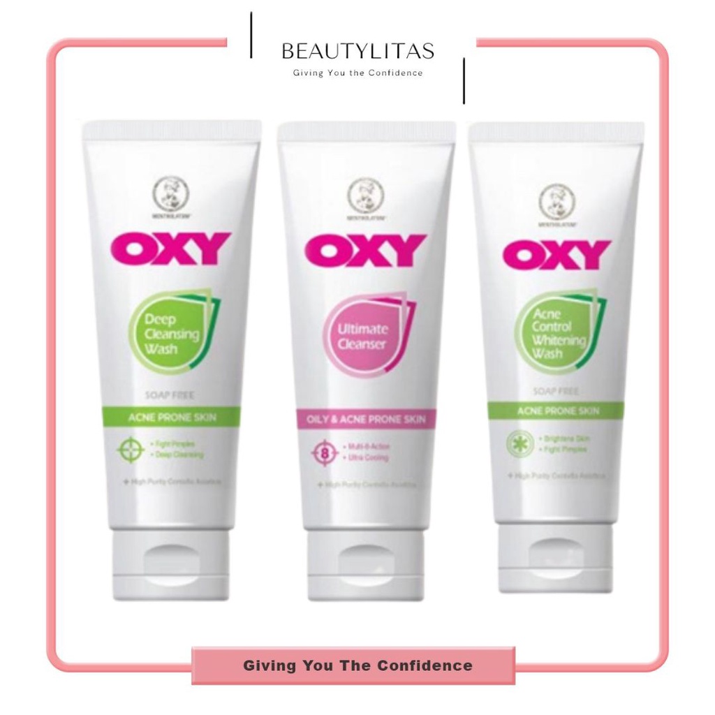 OXY Face Wash / Oxy Acne Control Whitening Wash / Oxy Ultimate Cleanser / Oxy Deep Cleansing Wash