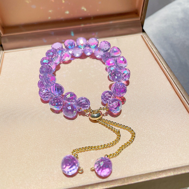 Borneo Estetika - Gelang Crystal Austria Aesthetic Kristal Swarovski Ungu Gelang Perhiasan Wanita Ge