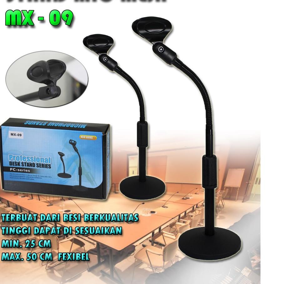 ❀ Stand Mic Meja MX 09 MAXXIS Flexible / Tripod Mic / Microphond Stand / Dudukan Mic Fleksibel ➲
