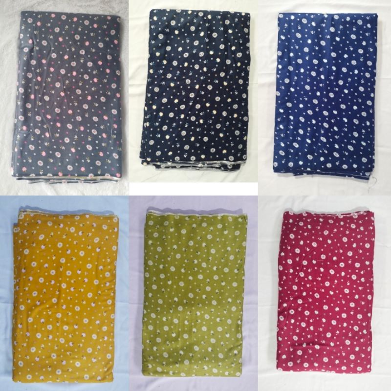Kain Rayon Motif Bunga (harga per 0.5 m)