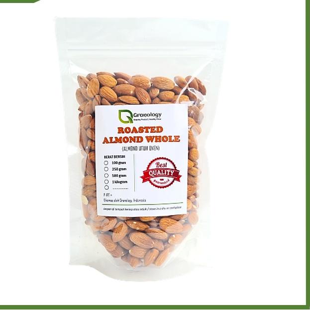 

☼ Roasted Almond Whole / Almond Utuh Oven (500 gram) by Granology ☼