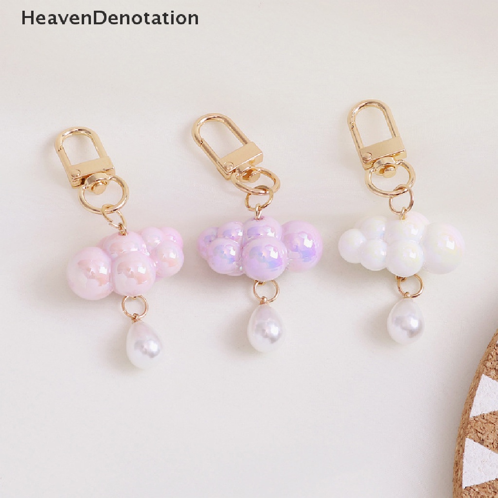 [HeavenDenotation] Kreatif Cloud Key Holder Acrylic Gantungan Kunci Awan Mini Hadiah Handbag Ornamen Multi-Warna Cloud Key Holder HDV