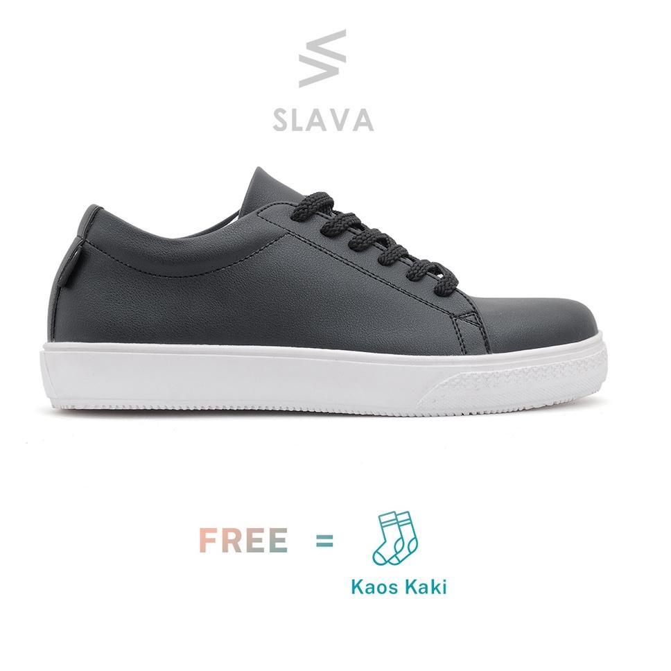 Sale SLAVA - Blossom Black Sepatu Sneakers Wanita - Orinal Footwear