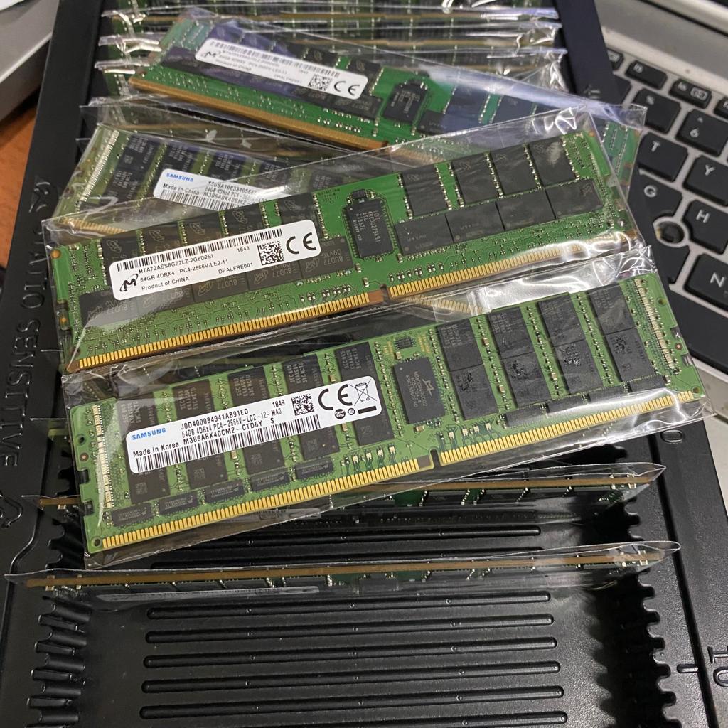 Ram memory server DDR4 64Gb 4DRx4 PC4-2666V-LD2 LRDIMM ECC REGISTER KHUSUS PC SERVER