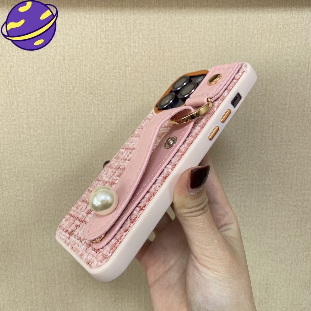 IPHONE Casing Pink Imut Untuk Iphone14 13 12 11 Pro Max14 Plus Mutiara Casing Pelindung Lembut