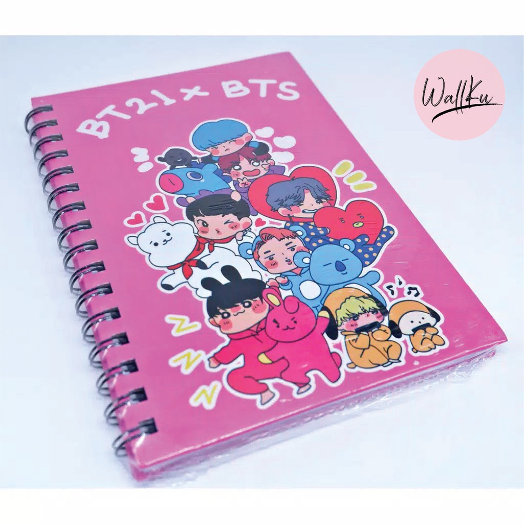 

Terlaris ✨ -Notebook BT21 Spiral A5 80 Lembar | Buku Catatan Bergaris | Notebook BT21- 2.2.23