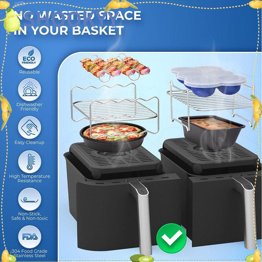 Chookyy Air Fryer Rack Untuk Ninja Double Basket Air Fryer Aksesoris Grill Rack