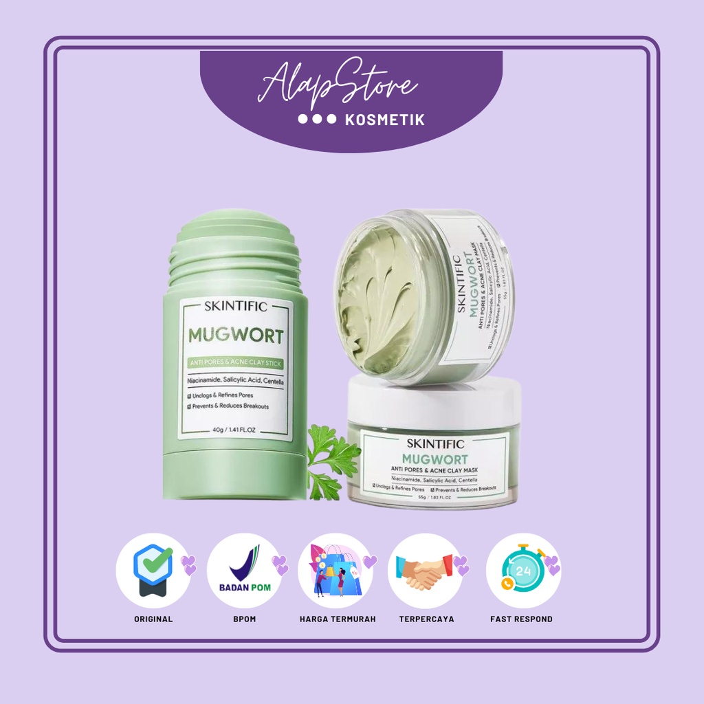 Skintific  Mugwort Mask Anti Pores &amp; Acne  Clay Mask - Stick
