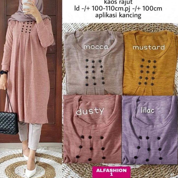 ✪ Soula Tunik - Tunik Knit Kaos Rajut LD100 melar / Lumina Tunik / R.4 -   ❉