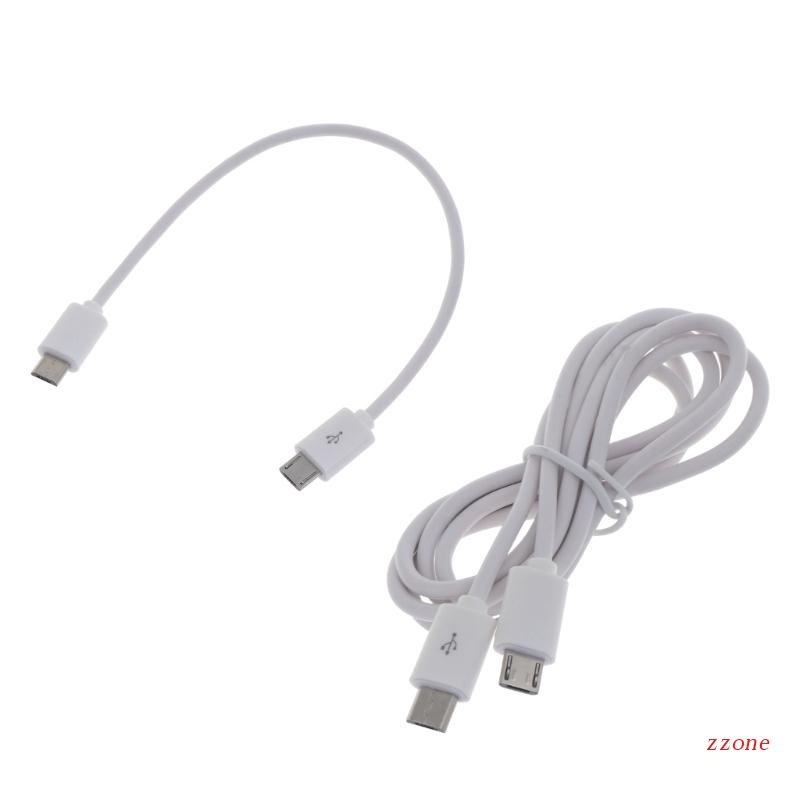 Zzz 1pc 25cm/100cm Micro USB Male To Micro Male Converter OTG Adapter Kabel Data