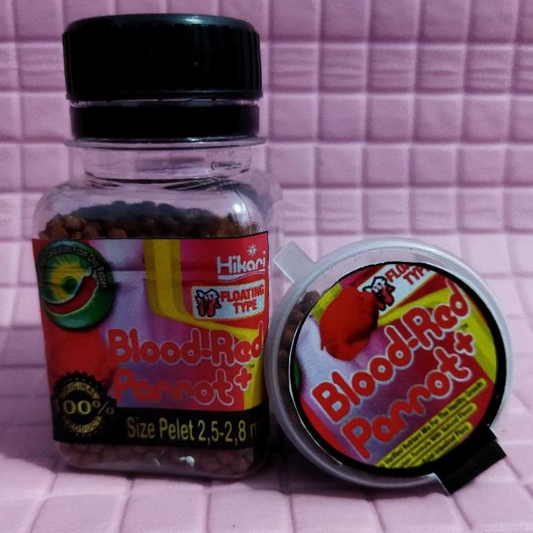 H38 pelet hikari blood red parrot kemasan 10gr & repack30gr 100%  original (ikan lohan, channa & par