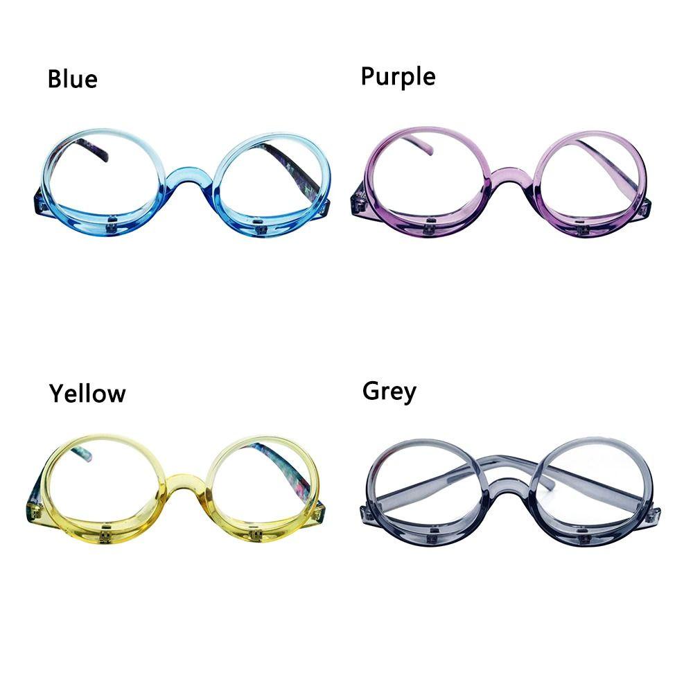 R-flower Rotating Makeup Kacamata Baca Portable Vision Care Eyewear Magnifying Glasses