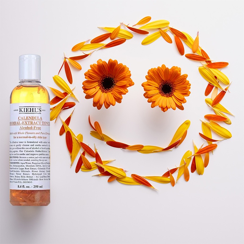 KIEHL'S CALENDULA HERBAL EXTRACT TONER-Alcohol-Free full size 250ml/Travel 40ml perawatan wajah Kiehls Calendula Toner 250ml /40ml