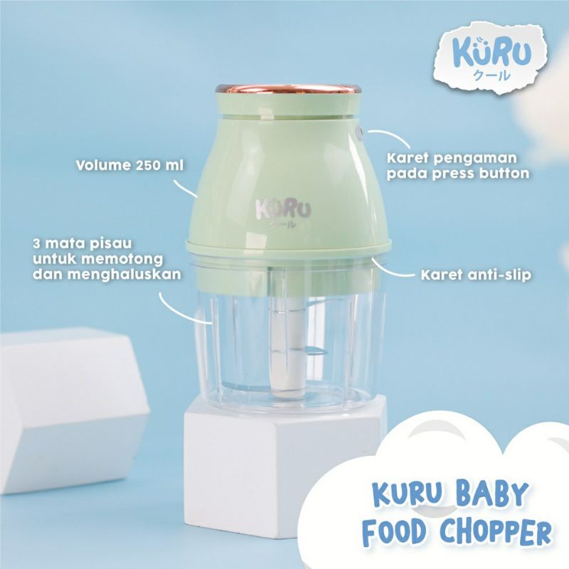 Kuru baby portable mini chopper/ baby food processor electric blender | pengahulus makanan bayi elektrik