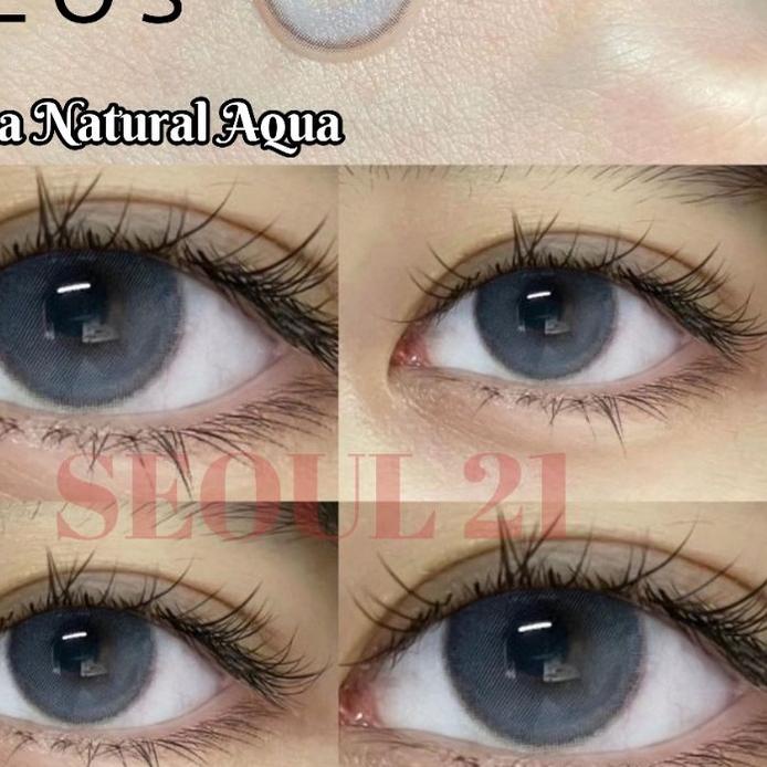 ☀ SOFTLENS EOS LUNA NATURAL AQUA NORMAL MINUS s.d -10.00 made in Korea ✪