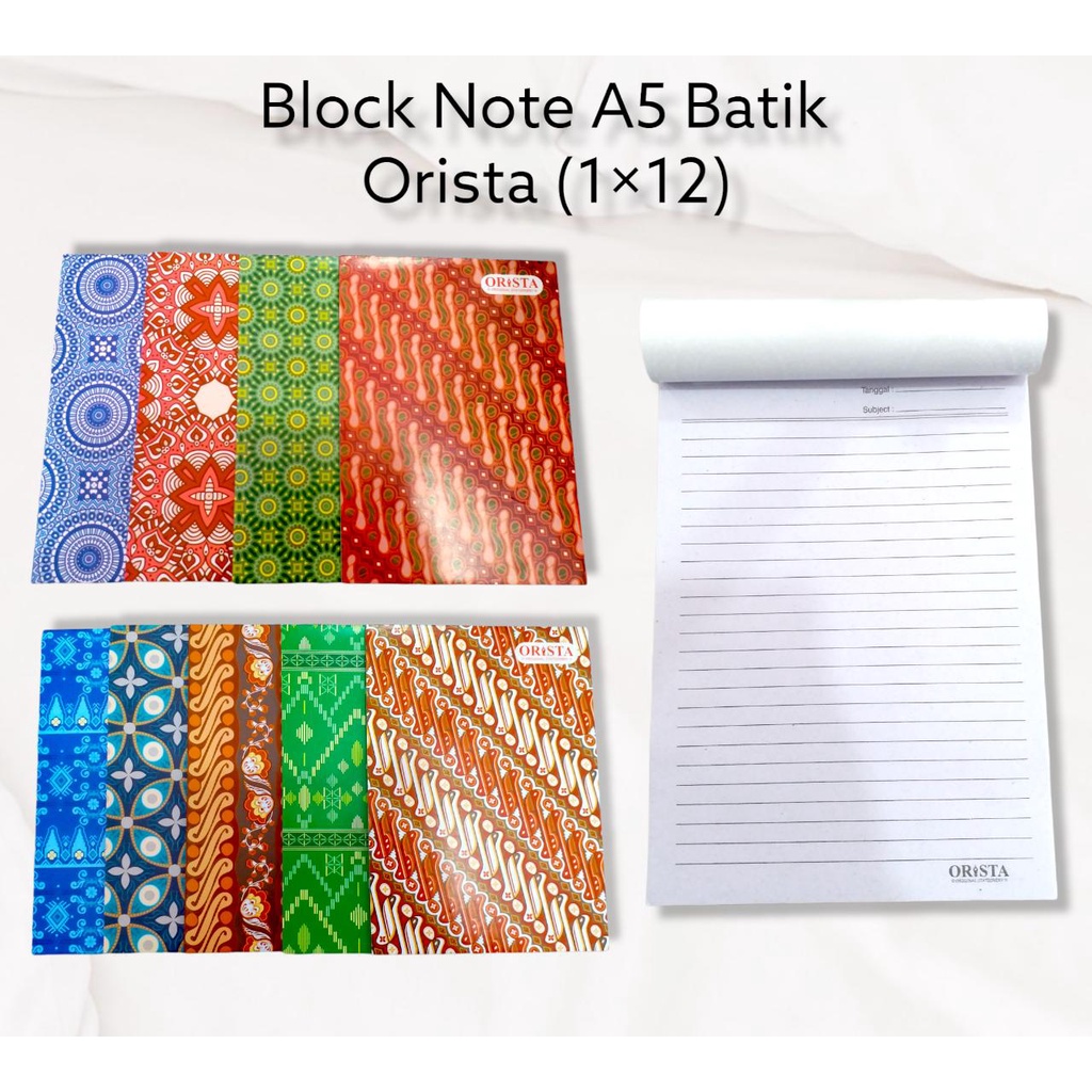 

Block Note Batik Orista. BUKU CATATAN