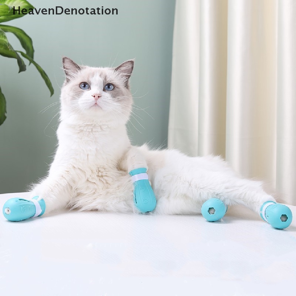 [HeavenDenotation] Penutup Kaki Kucing pet anti Gores Dan Gigit silicone cover pet Mandi paw cover HDV