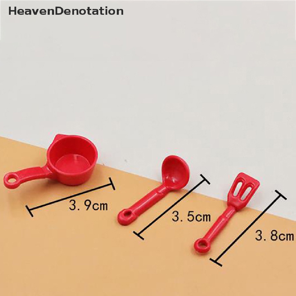 [HeavenDenotation] 1 / 12 Dollhouse Kitchen Miniature Pot shovel kettle spoon Toys Doll Accessories HDV