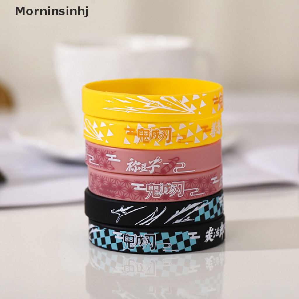 Mornin 1pc Gelang Demon Slayer Silica Gel Kartun Bangles Anime Jepang Demon Slayer id