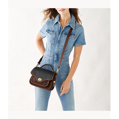 TAS FOSSIL HERITAGE TOP HANDLE CROSSBODY ESPRESSO ZB1786206