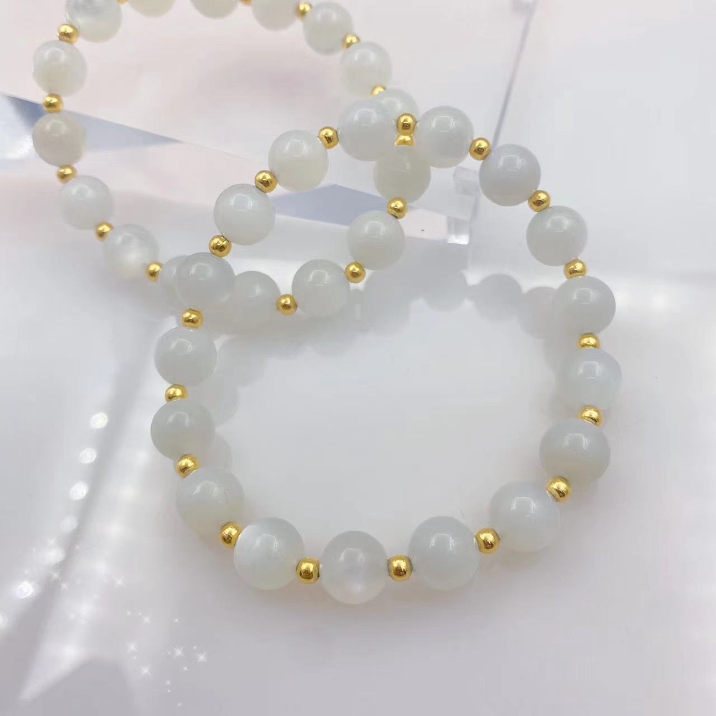 Gelang Kristal Moonstone Putih Alami Untuk Wanita