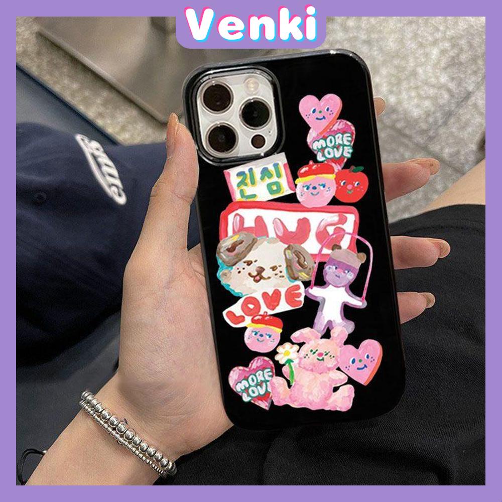 iPhone Case Soft TPU Glossy Black Pink Candy Case Cute Puppy Camera Protection Shockproof For iPhone 14 13 12 11 Pro Max 7 8 Plus X XR