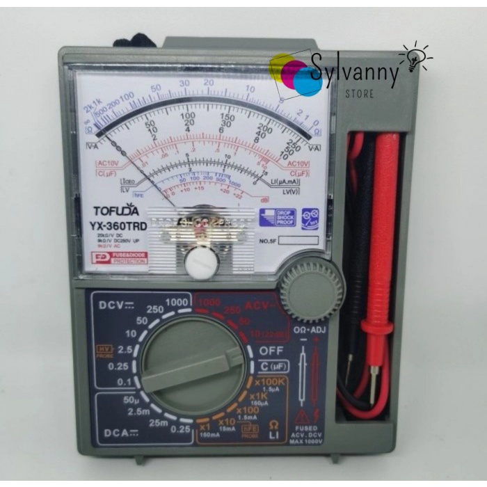Listrik Multimeter Avometer Analog Multitester Tester Heles Yx-360Trd Tofuda