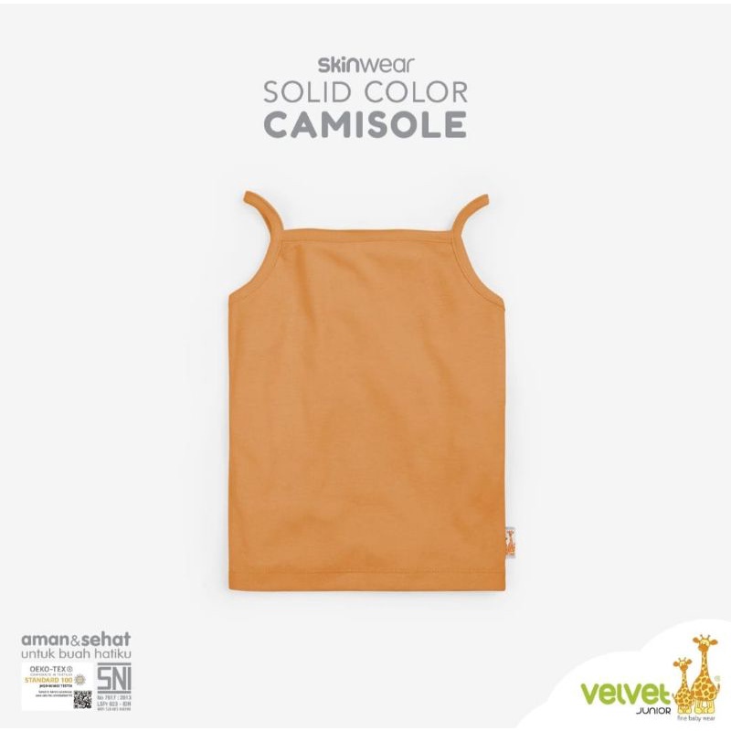 Velvet Junior Camisole Solid Color, singlet tanktop/ singlet tali