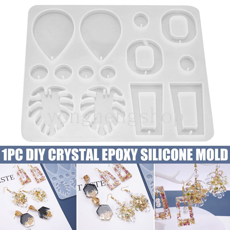 Anting Liontin Perhiasan Cetakan Silikon Resin Casting Cetakan DIY Kristal Epoxy Handmade Craft Making Tool