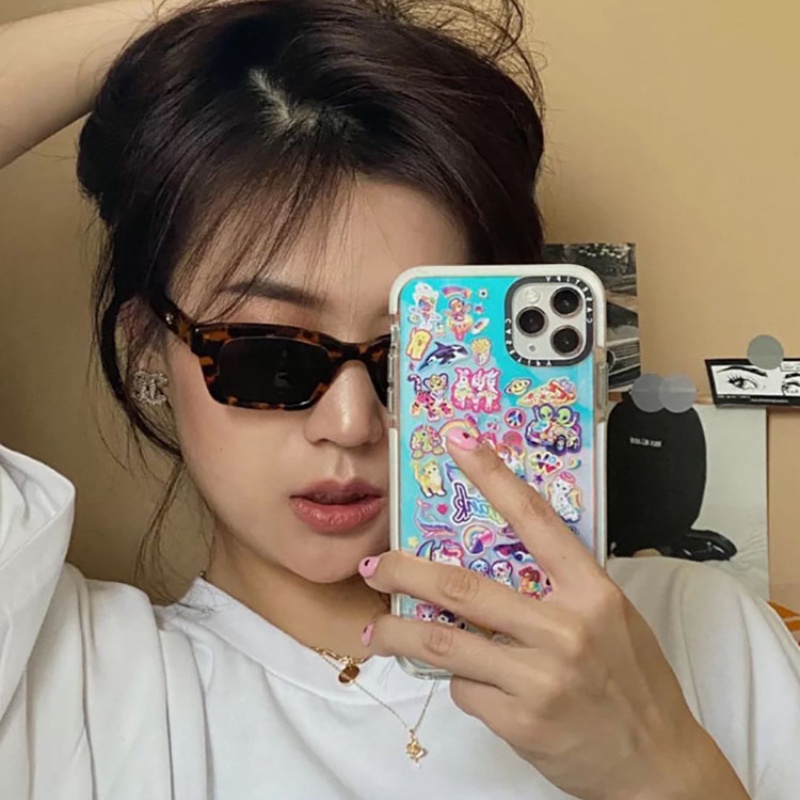 (YUZHU) Korea Gaya Mata Kucing Ulzzang Kacamata Hitam Wanita Retro Fashion Jennie Gaya Candy Color Sunglasses