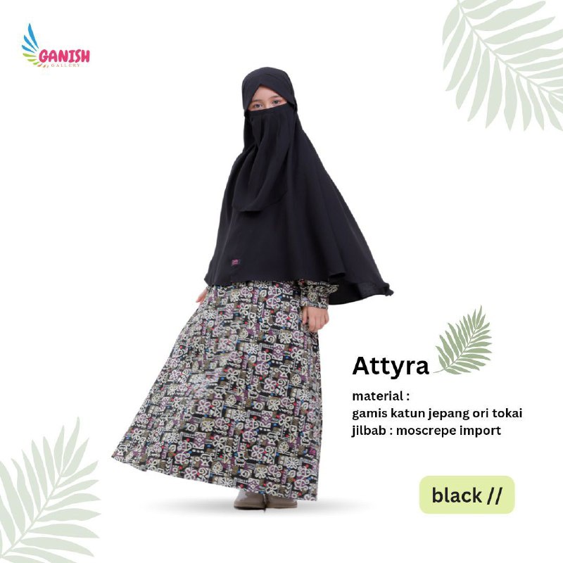 Baju Muslim Anak Remaja Perempuan Usia 9 Sampai 14 Tahun Syari Free Cadar Bahan Katun Jepang Origina