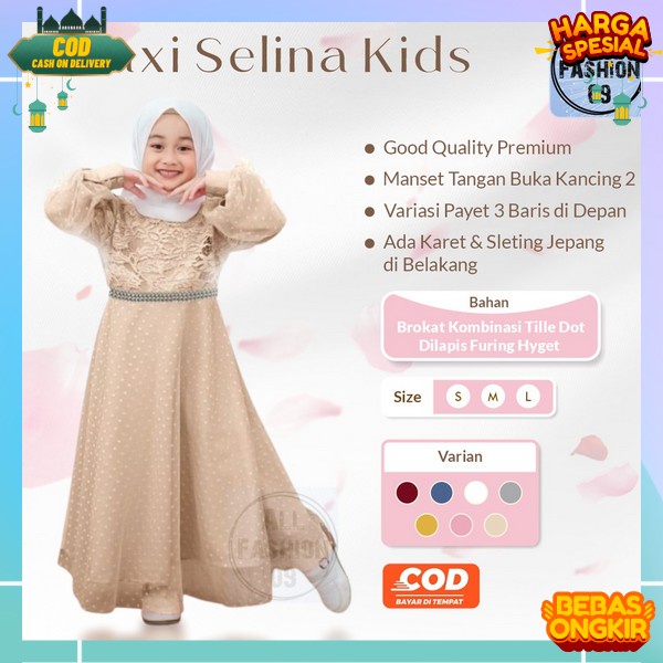 Baju Gamis Anak Gamis Livi Anak Perempuan Dress Livi Anak Tanggung Usia 8-10 Tahun Y2Q1 Murah Korean