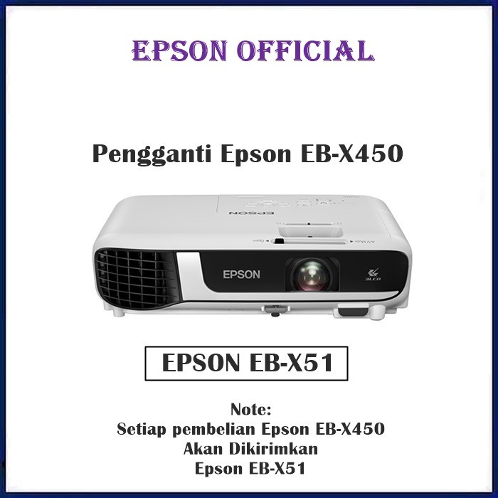 

[[JNT COD]] Projektor epson EB-x450 NEW - epson x 450 garansi resmi epson