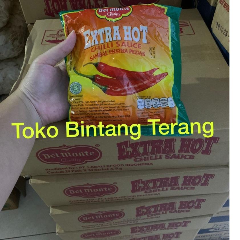 

✳ Delmonte Saos Sambal Extra Hot Sachet Stick 1 Dus isi 20 pak x 24 stik ✹