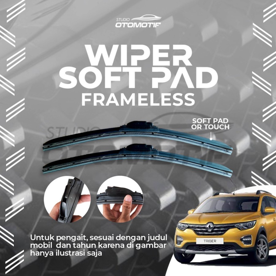 WIPER RENAULT TRIBER SOFT PAD FRAMELESS ZX9 WIPER RENAULT TRIBER