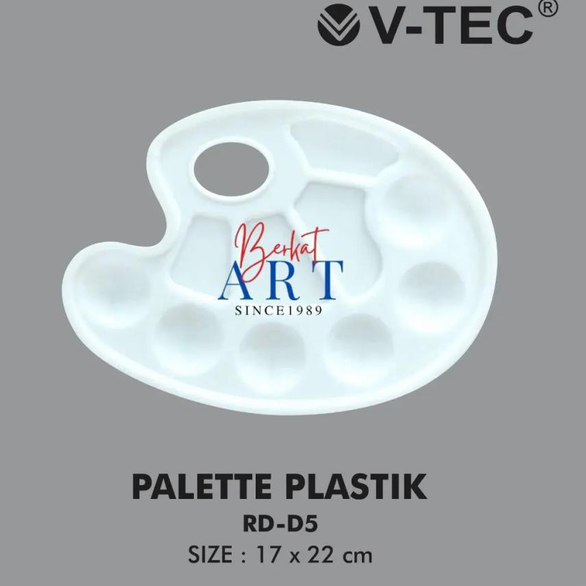 

P35 VTEC Pallete Plastik / Palet Lukis V-TEC RD-D5 17 x 22cm HARGA MURAH ,,,,,