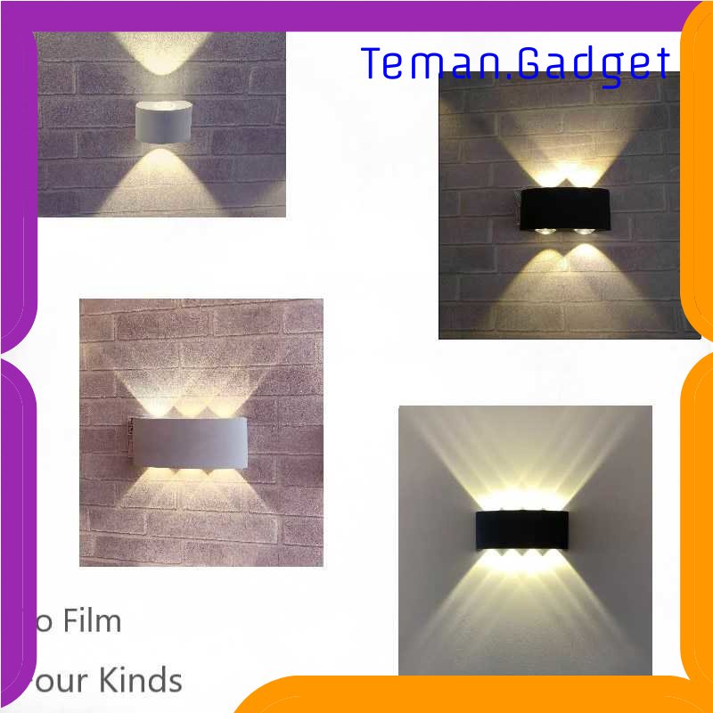 TG-LMP TaffLED Lampu Dinding Hias Outdoor Modern Aluminium 6W 6LED Warm White - D336-3