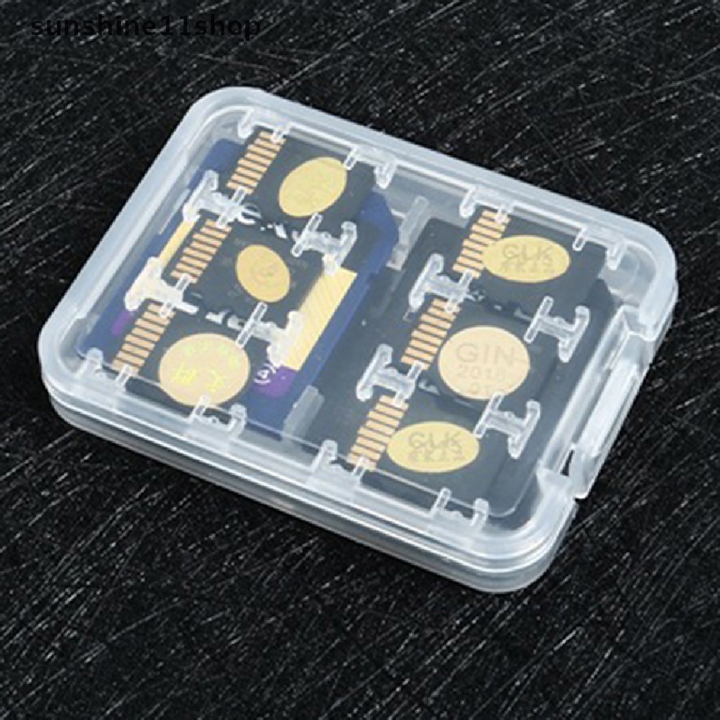 Sho 1PC Tempat Pelindung Micro Box Untuk SD SDHC TF MS Memory Card Storage Case Box N