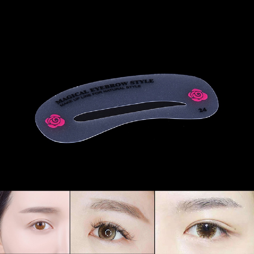 [AdornmentNo1] 24style Eye Brow Class Guide Grooming Membentuk Asisten Kartu Gambar Alis [ID]