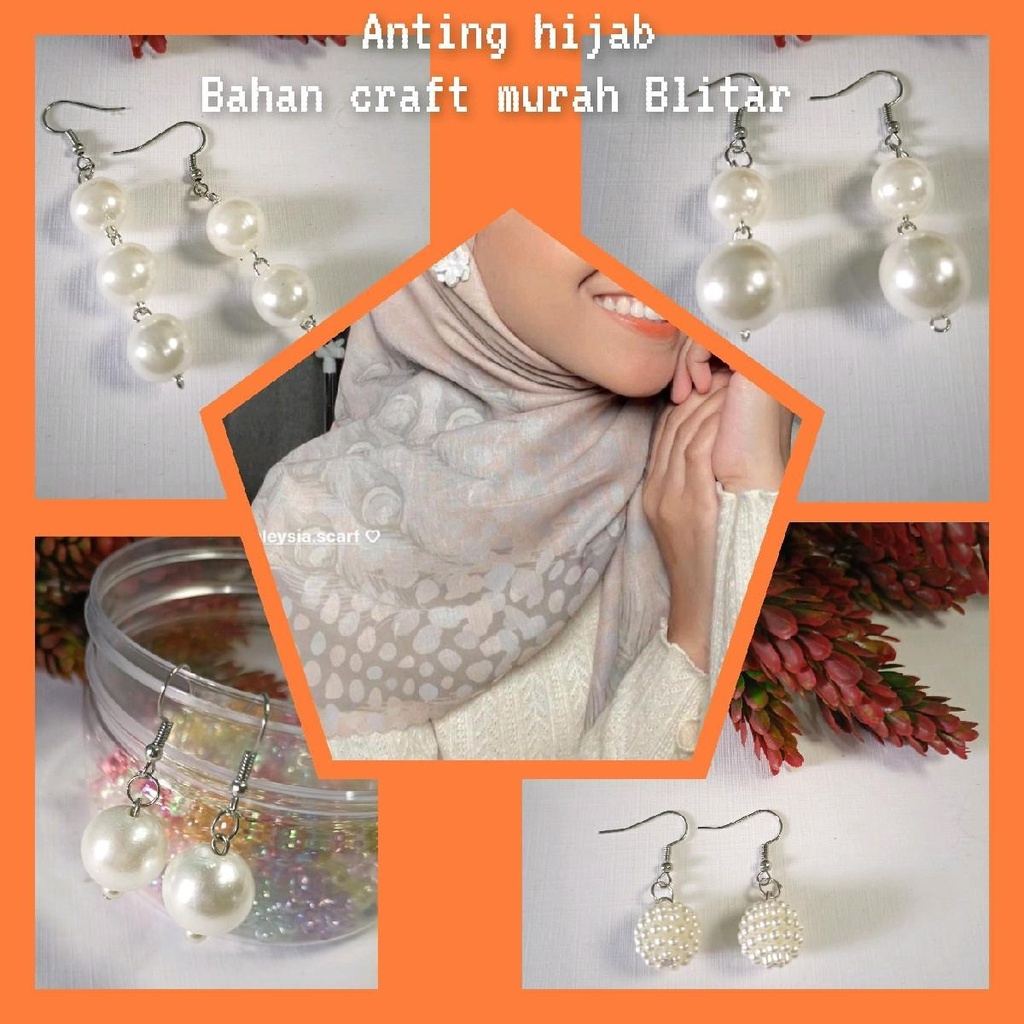 Anting hijab mutiara korean style